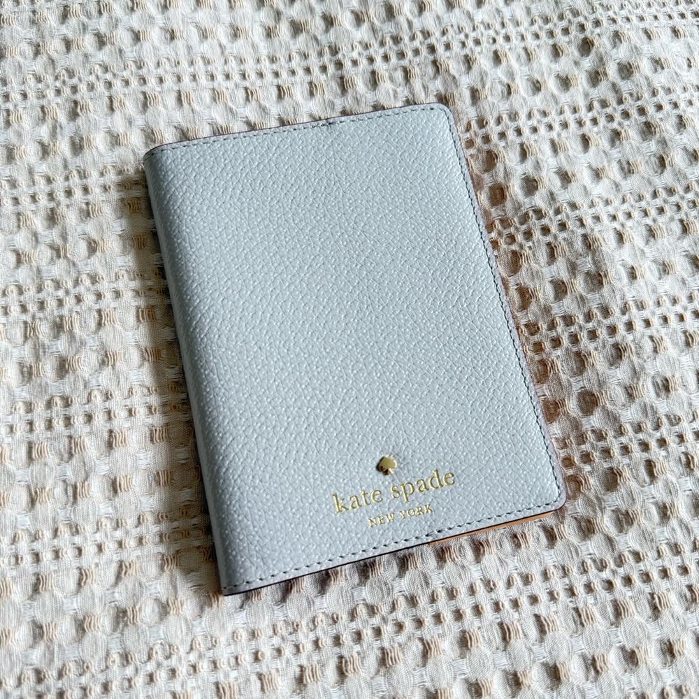 Kate Spade Gray Leather Passport Cover